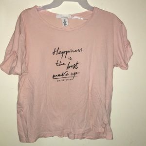 H&M “happiness is the best make up” t-shirt
